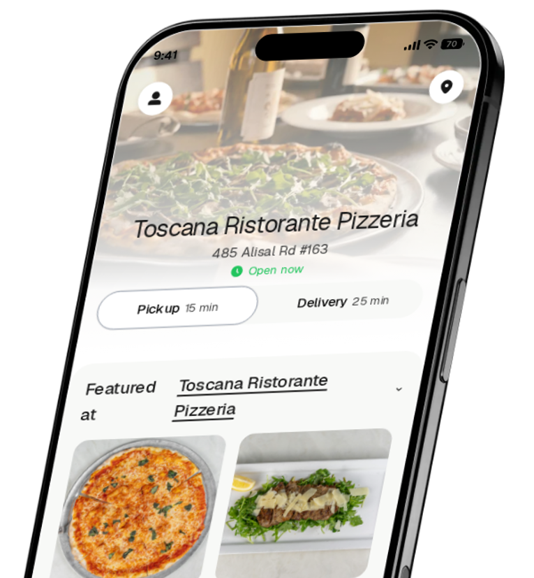 Toscana Ristorante Pizzeria app preview