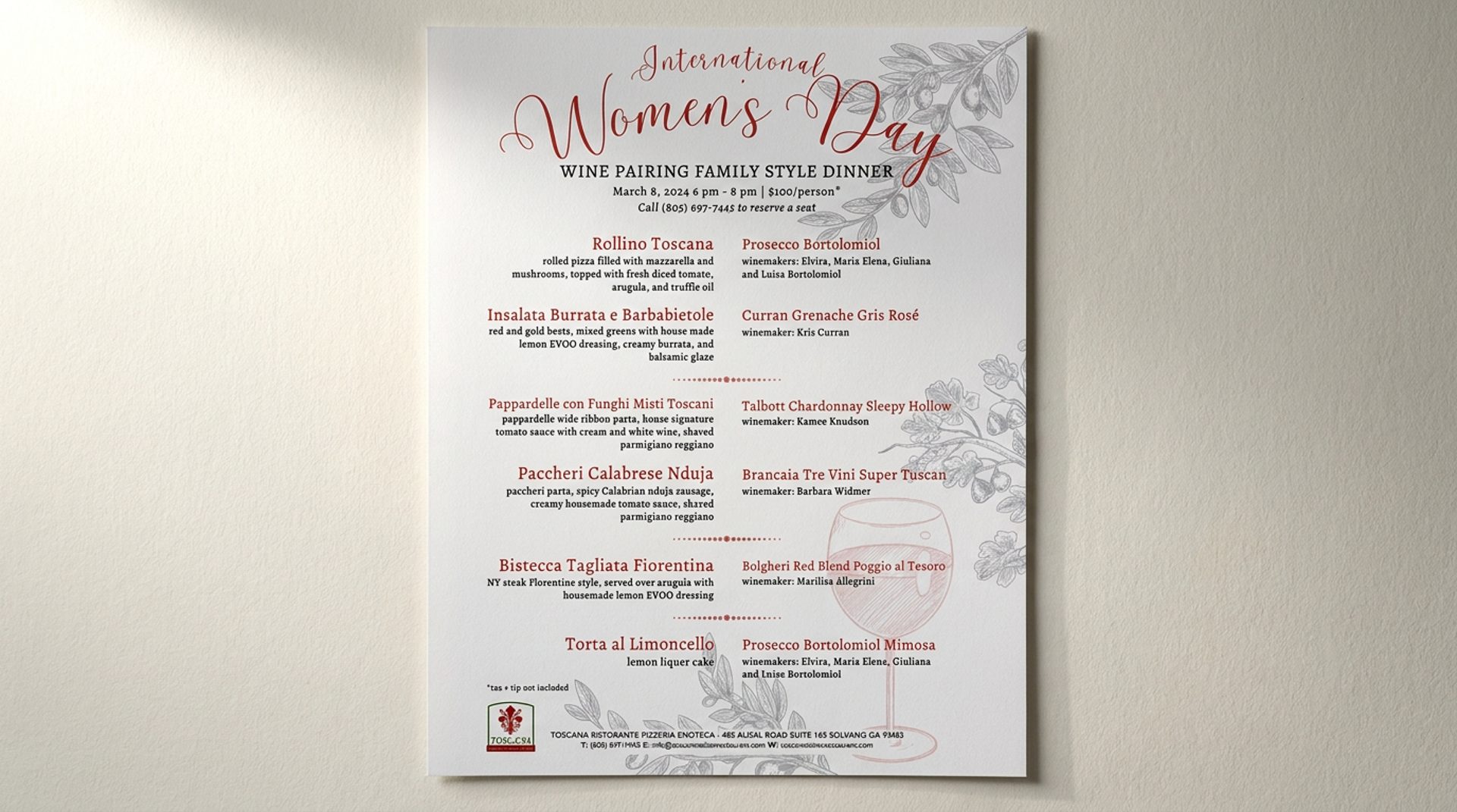 International Women's Day dinner — March 2024